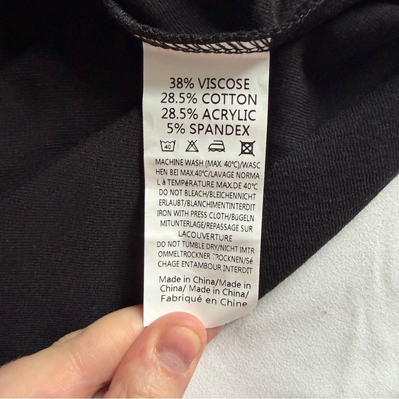 Asymmetric Black Long-Sleeve Women's Blouse - Picture 3 of 3